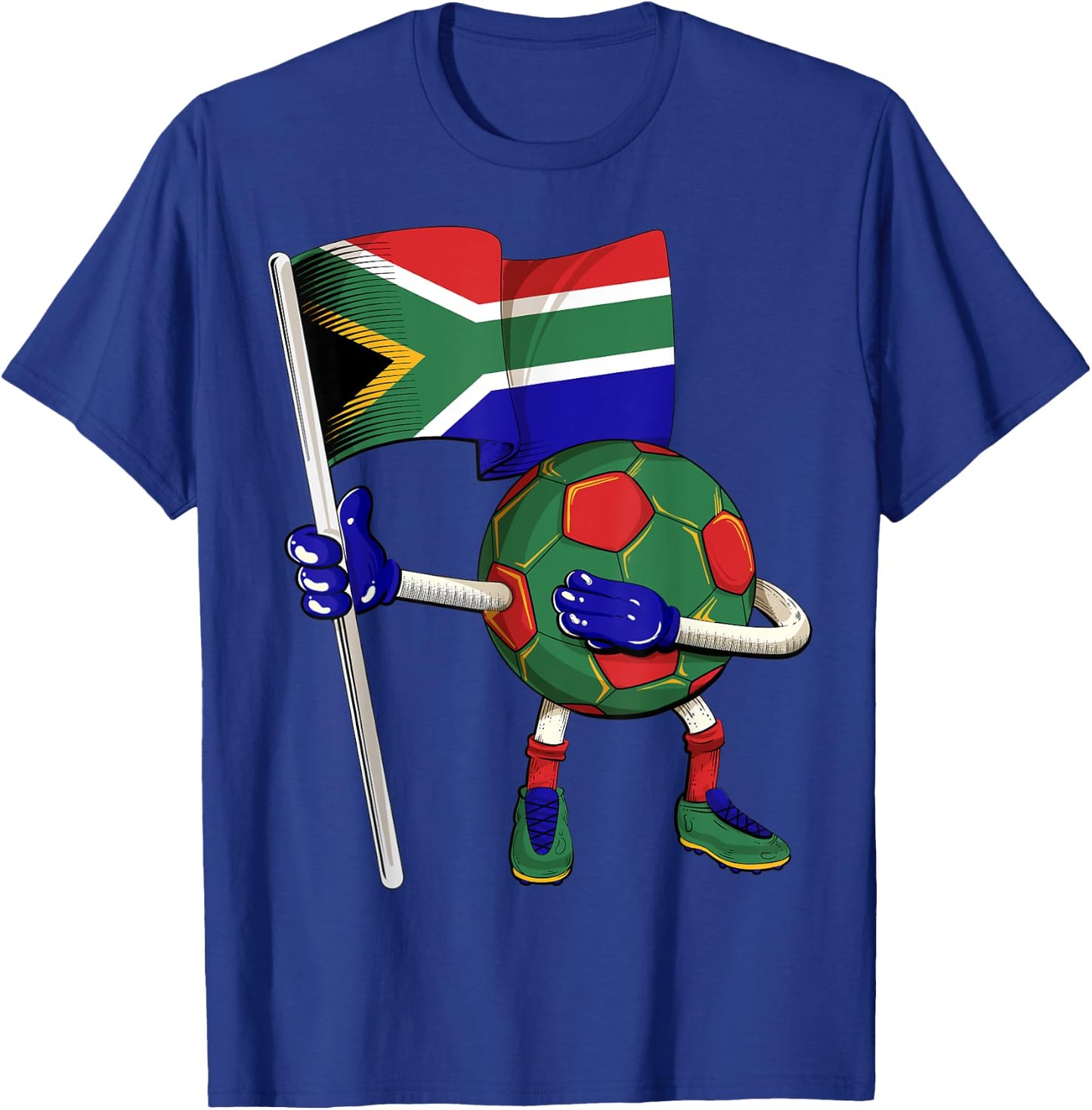 South Africa Soccer Jersey Africa Flag Football Dab Funny T-Shirt - T-Shirt | Royal