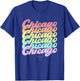 NBA Chicago Bulls Pastel Rainbow Pride Stack T-Shirt - T-Shirt | Royal