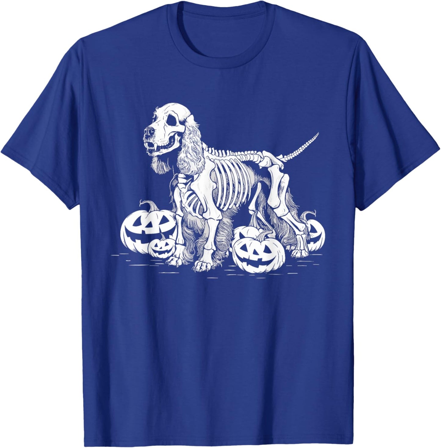 Cocker Spaniel Skeleton Birthday Halloween Kids T-Shirt - T-Shirt | Royal