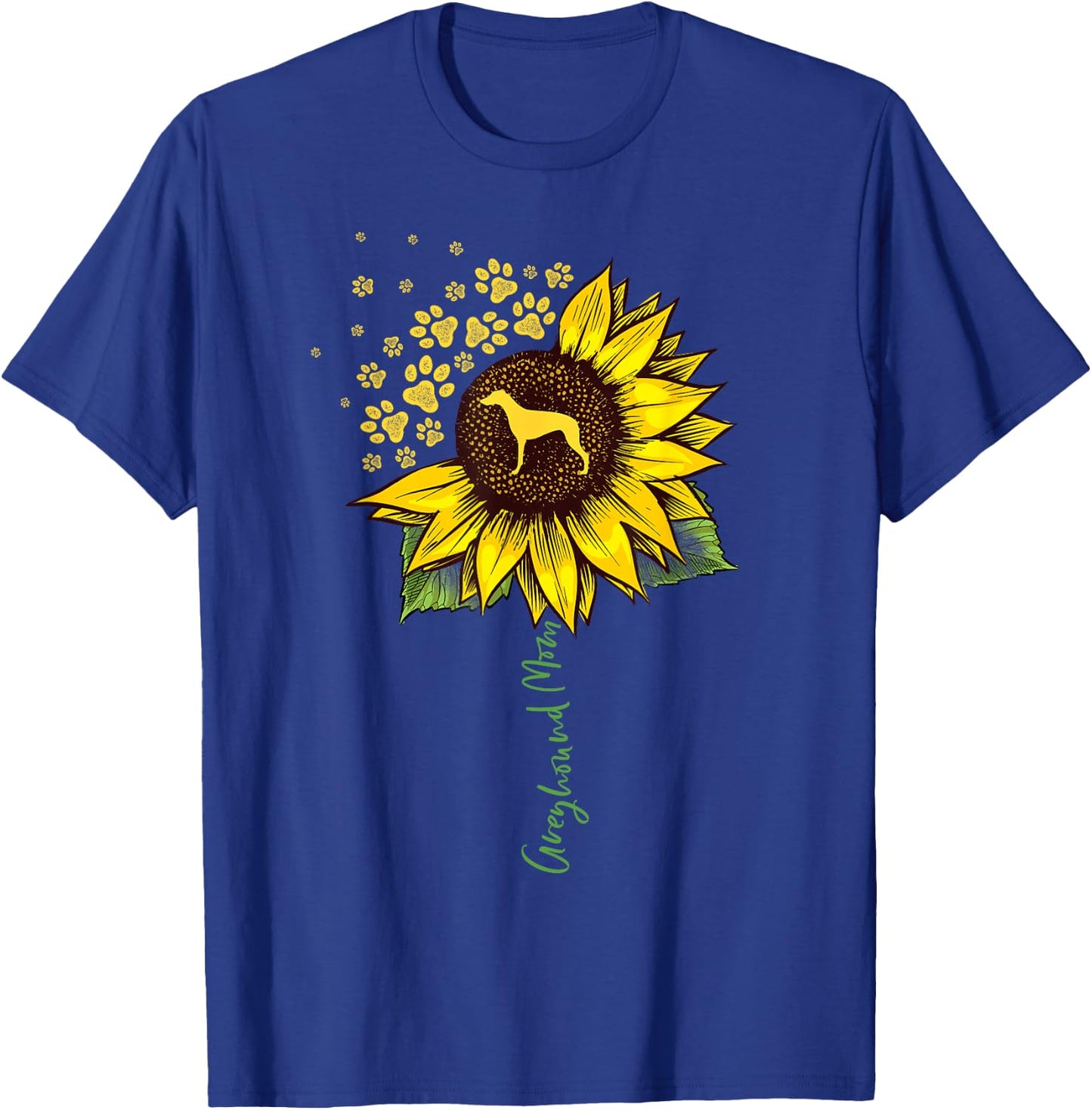 Greyhound Mom Sunflower Greyhound Gifts Dog Mom Mama T-Shirt - T-Shirt | Royal