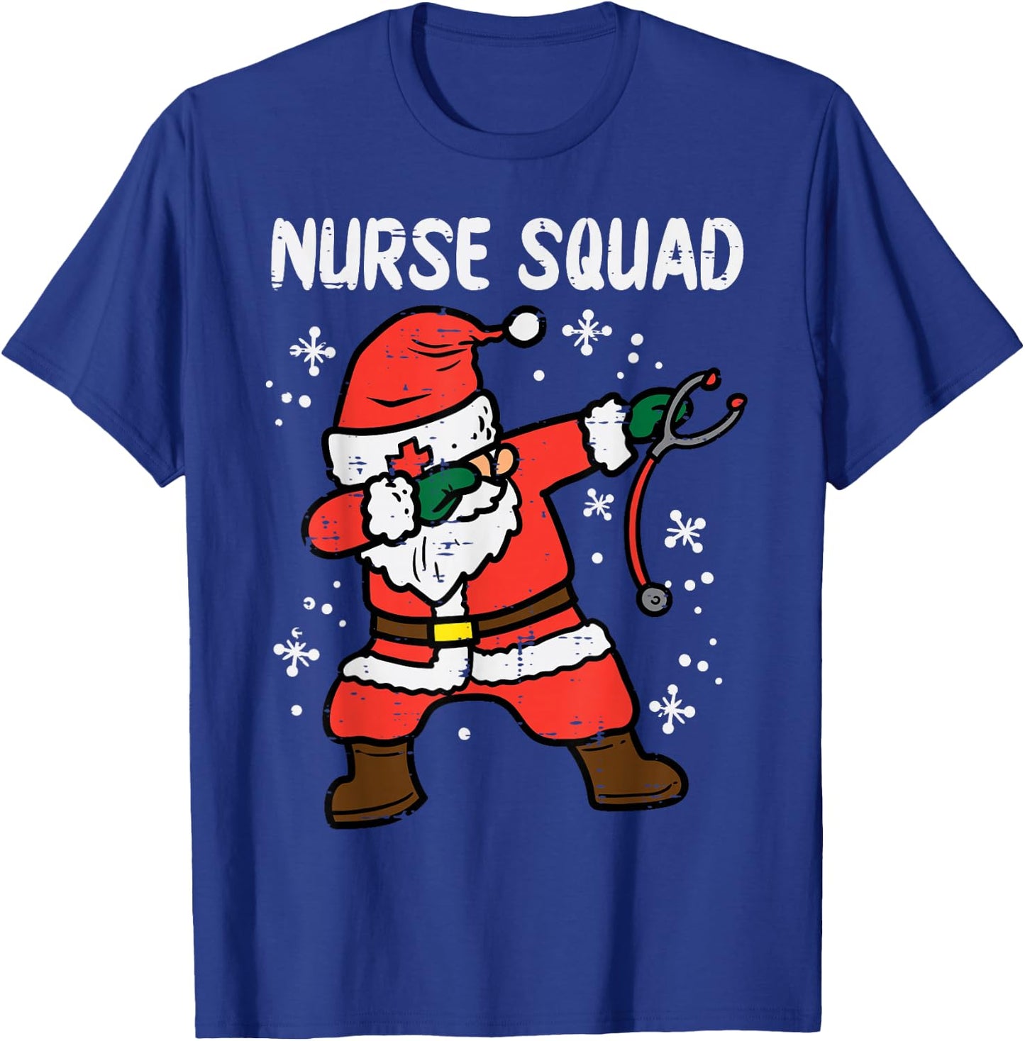 Santa Dab Nurse Squad Christmas Xmas Scrub RN Medical Women T-Shirt - T-Shirt | Royal