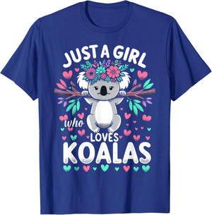 Koala Bear Lovers Just a Girl Who Loves Koalas T-Shirt - T-Shirt | Royal