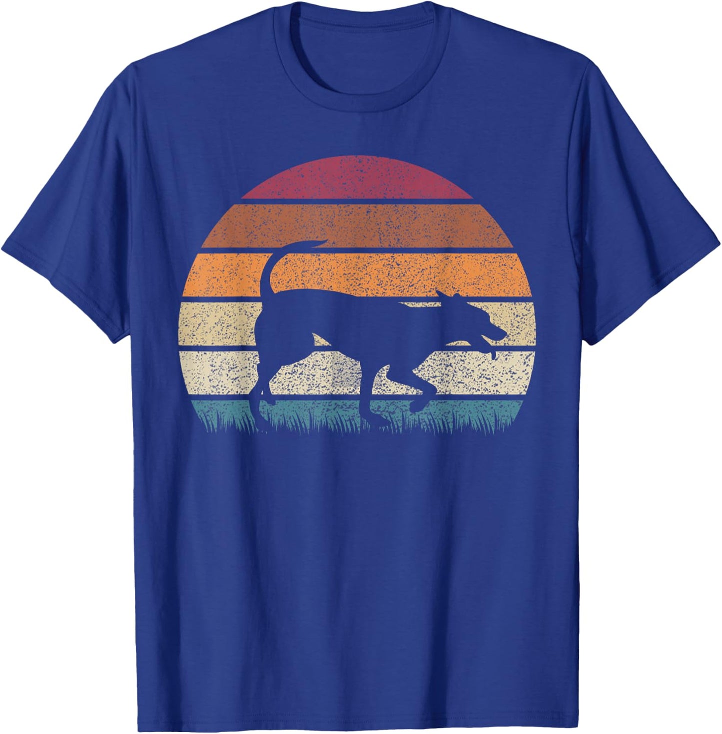 Vintage Retro Sunset Formosan Mountain Dog Lover Distressed T-Shirt - T-Shirt | Royal