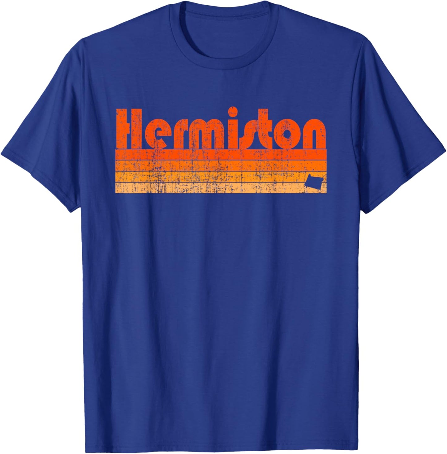Hermiston, Oregon Retro 80s Style T-Shirt - T-Shirt | Royal