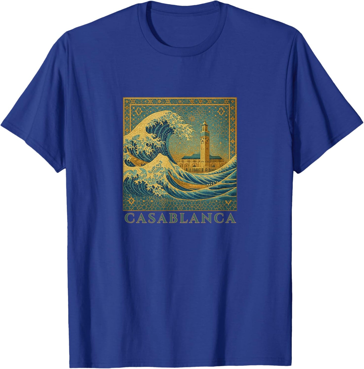 The Great Mosque Wave / Casablanca / Kanagawa Remix T-Shirt - T-Shirt | Royal