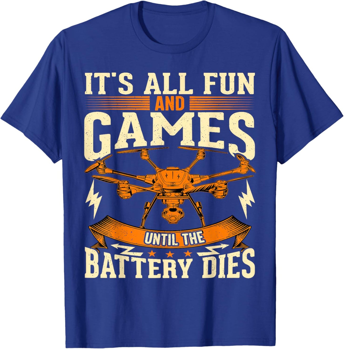 Certified Drone Pilot Life Funny Operator Dad FPV Quadcopter T-Shirt - T-Shirt | Royal