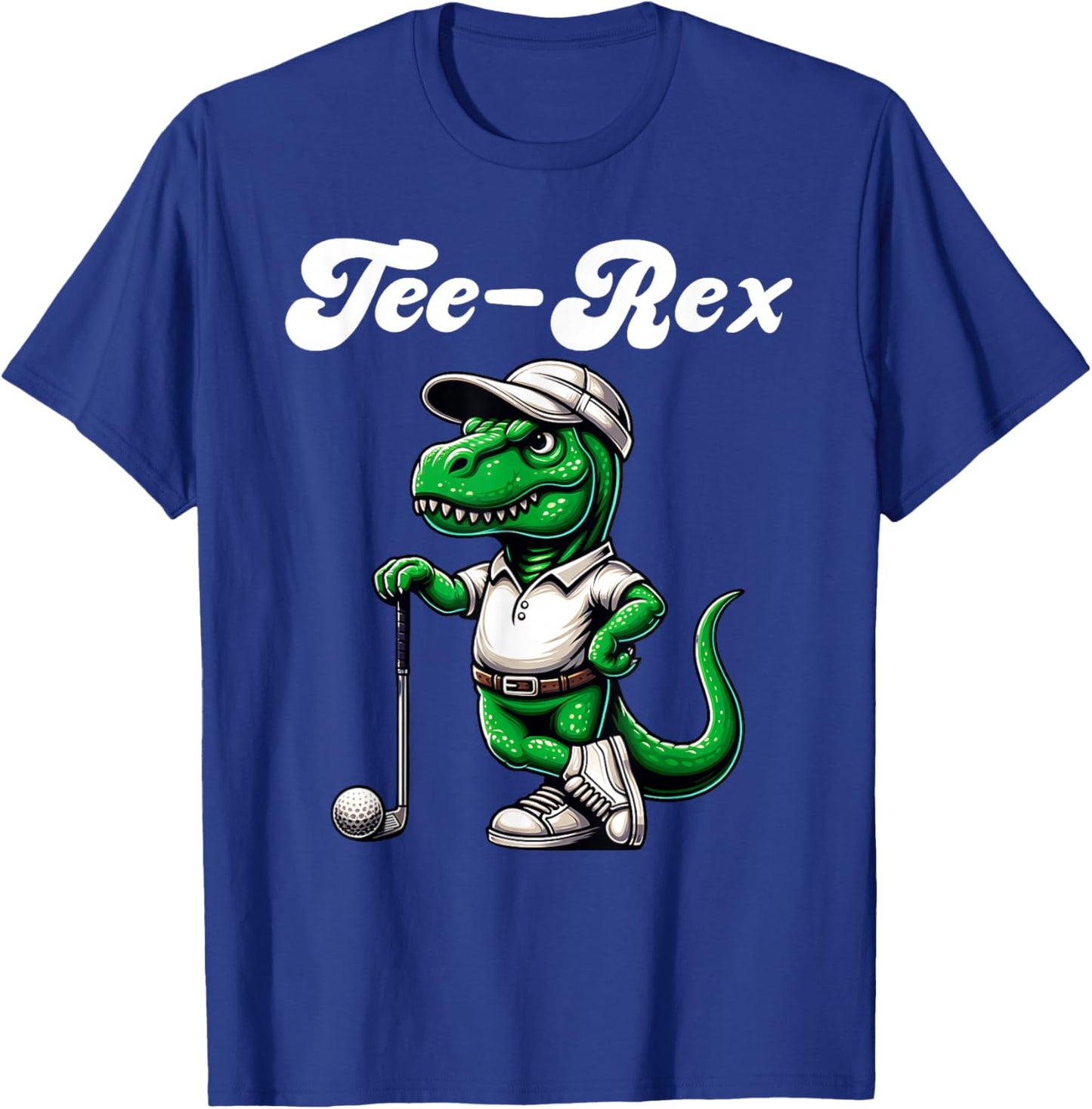 Rex Golf T Rex Dinosaur Boys Men's Women's Kids Golfing T-Shirt - T-Shirt | Royal