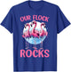 Our Flock Rocks Flamingos Lover Family Vacation Group T-Shirt - T-Shirt | Royal