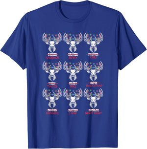 Funny Christmas Deer Bow Hunting Santa Men Women Hunter T-Shirt - T-Shirt | Royal