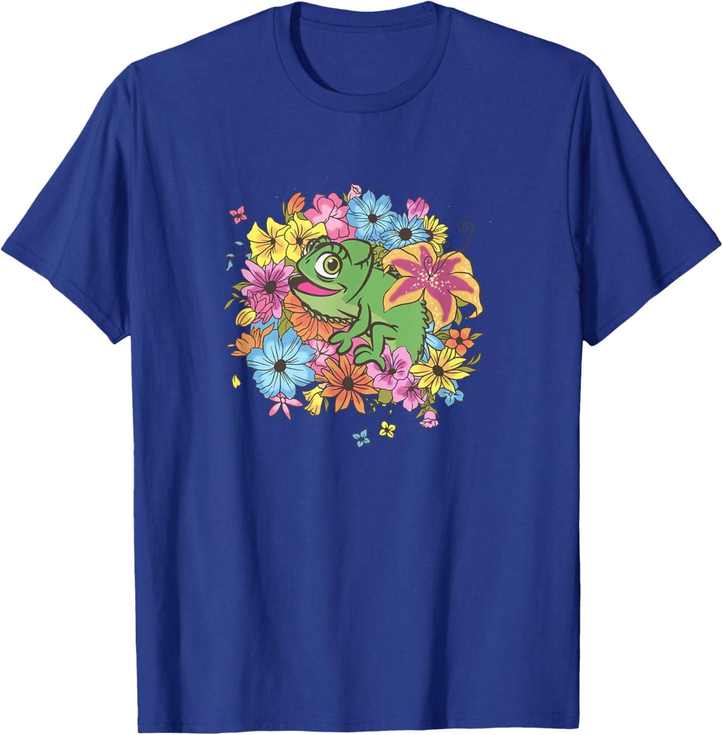 Disney Tangled Floral Pascal Small T-Shirt - T-Shirt | Royal