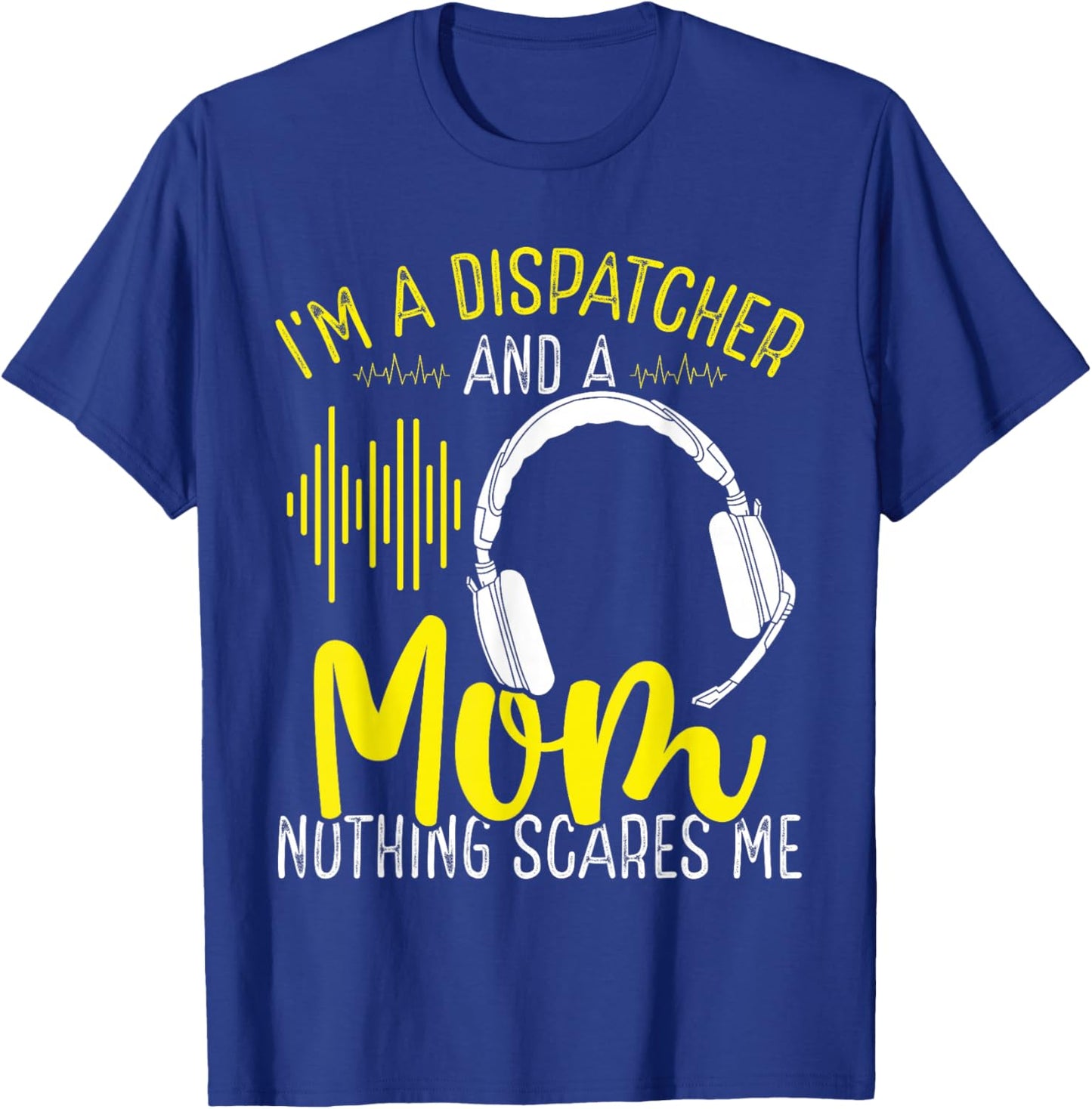 911 Dispatch Operator Mothers Day Gold Line Mom Mama T-Shirt - T-Shirt | Royal