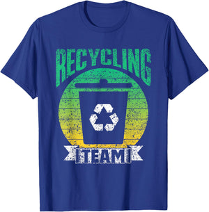 Recycling Team Trash Recycle Earth Day Environment T-Shirt - T-Shirt | Royal