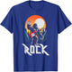 Rock! Sasquatch Rock & Roll Bigfoot Electric Guitar Rock On T-Shirt - T-Shirt | Royal