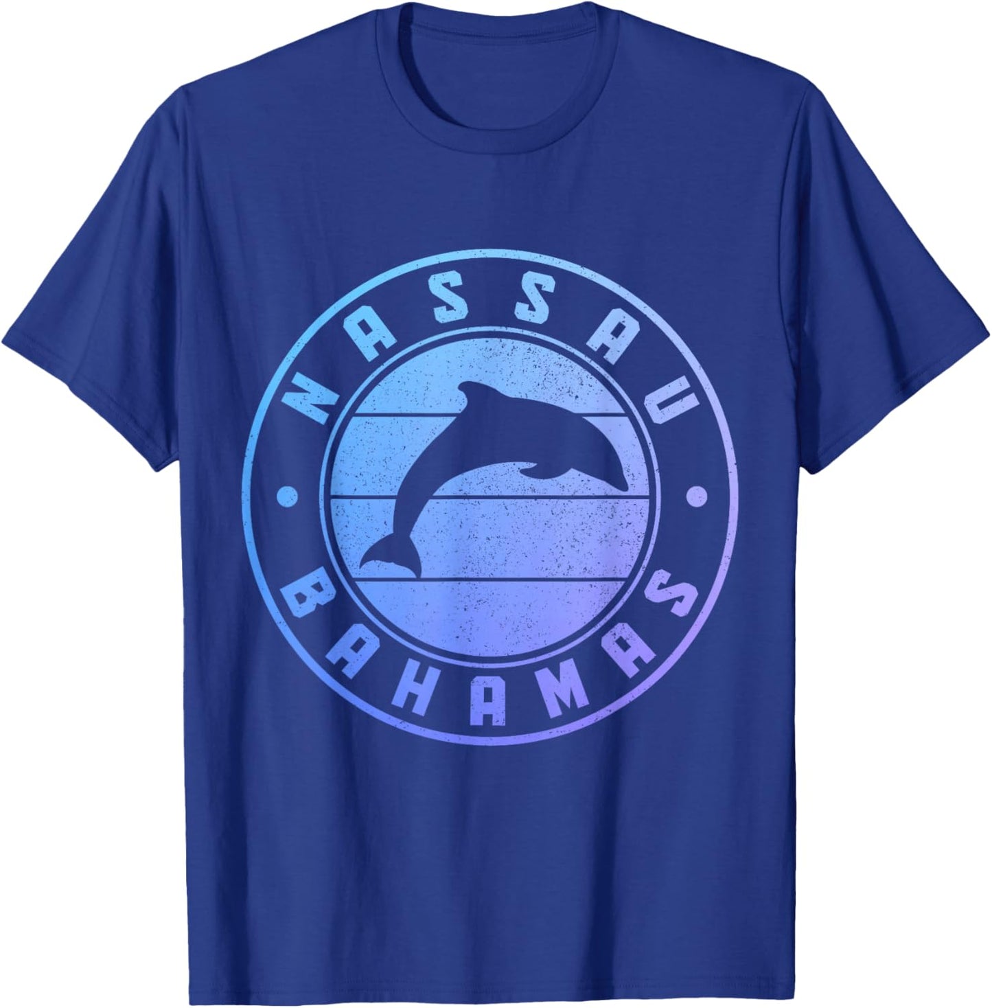 Nassau Bahamas Dolphin Souvenir Vintage T-Shirt - T-Shirt | Royal