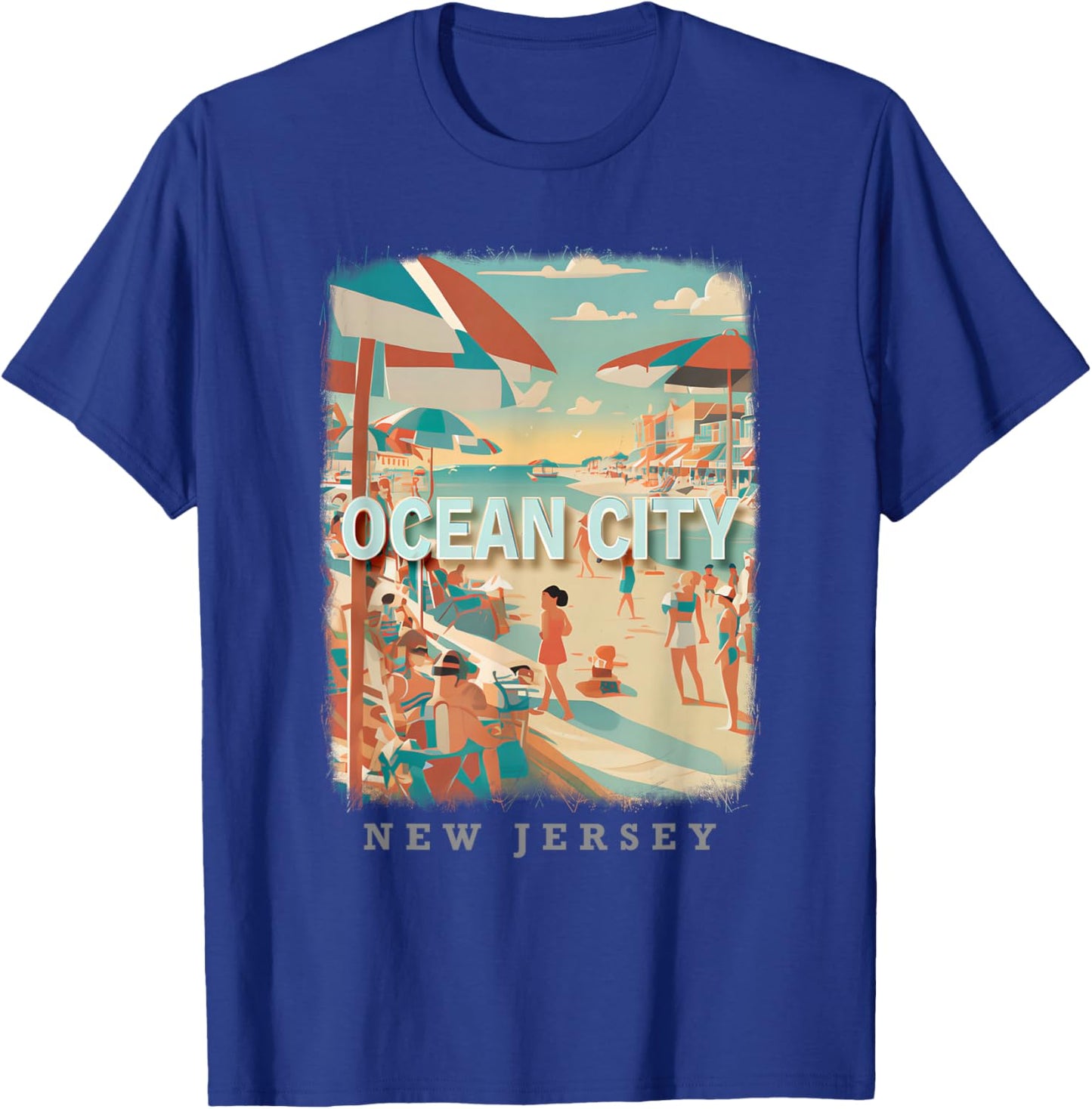 Ocean City New Jersey NJ Boardwalk Bliss SD105 T-Shirt - T-Shirt | Royal
