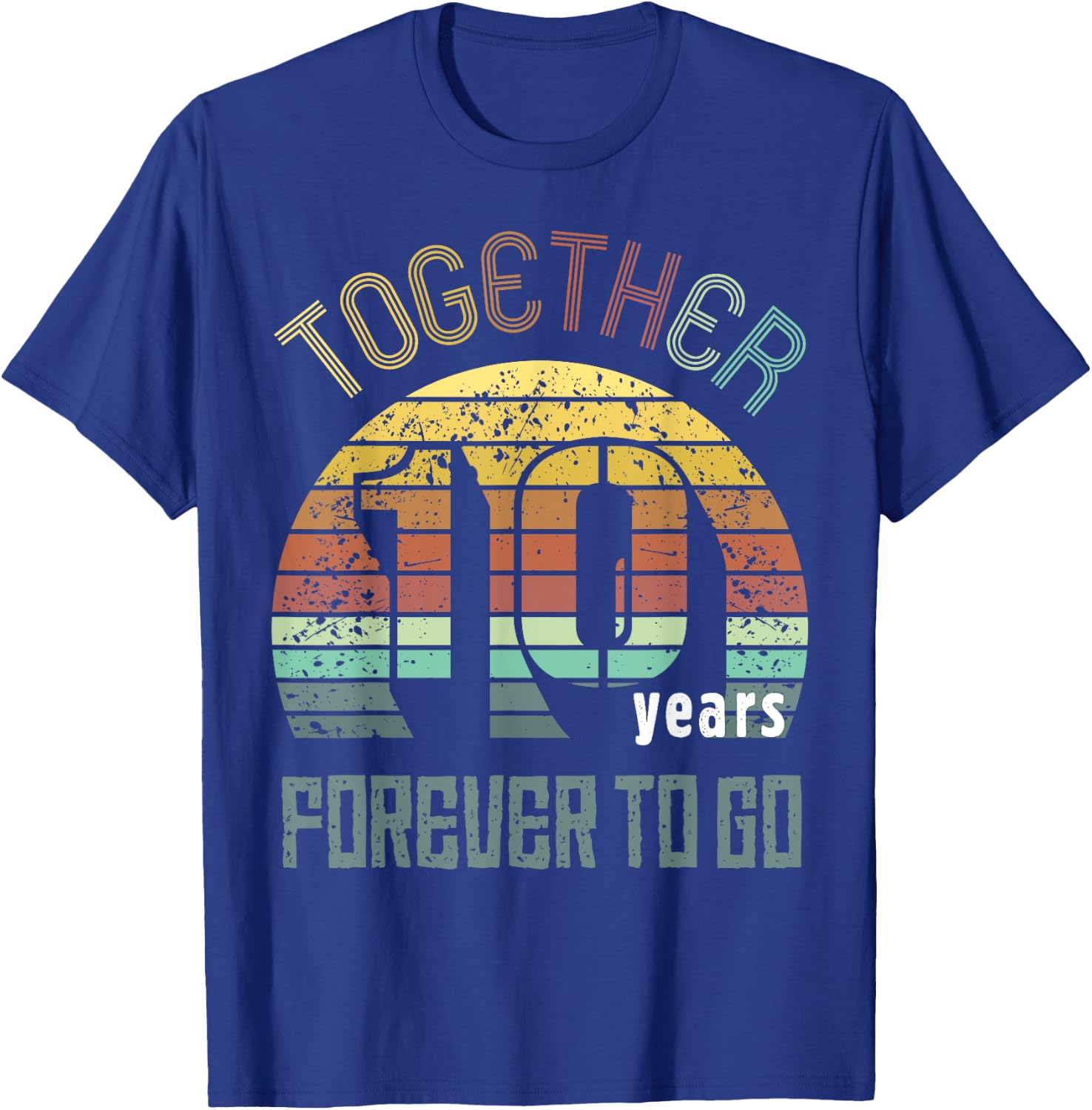 10th Years Wedding Anniversary Gifts For Couples Matching T-Shirt - T-Shirt | Royal