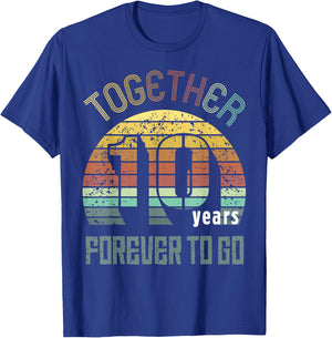 10th Years Wedding Anniversary Gifts For Couples Matching T-Shirt - T-Shirt | Royal