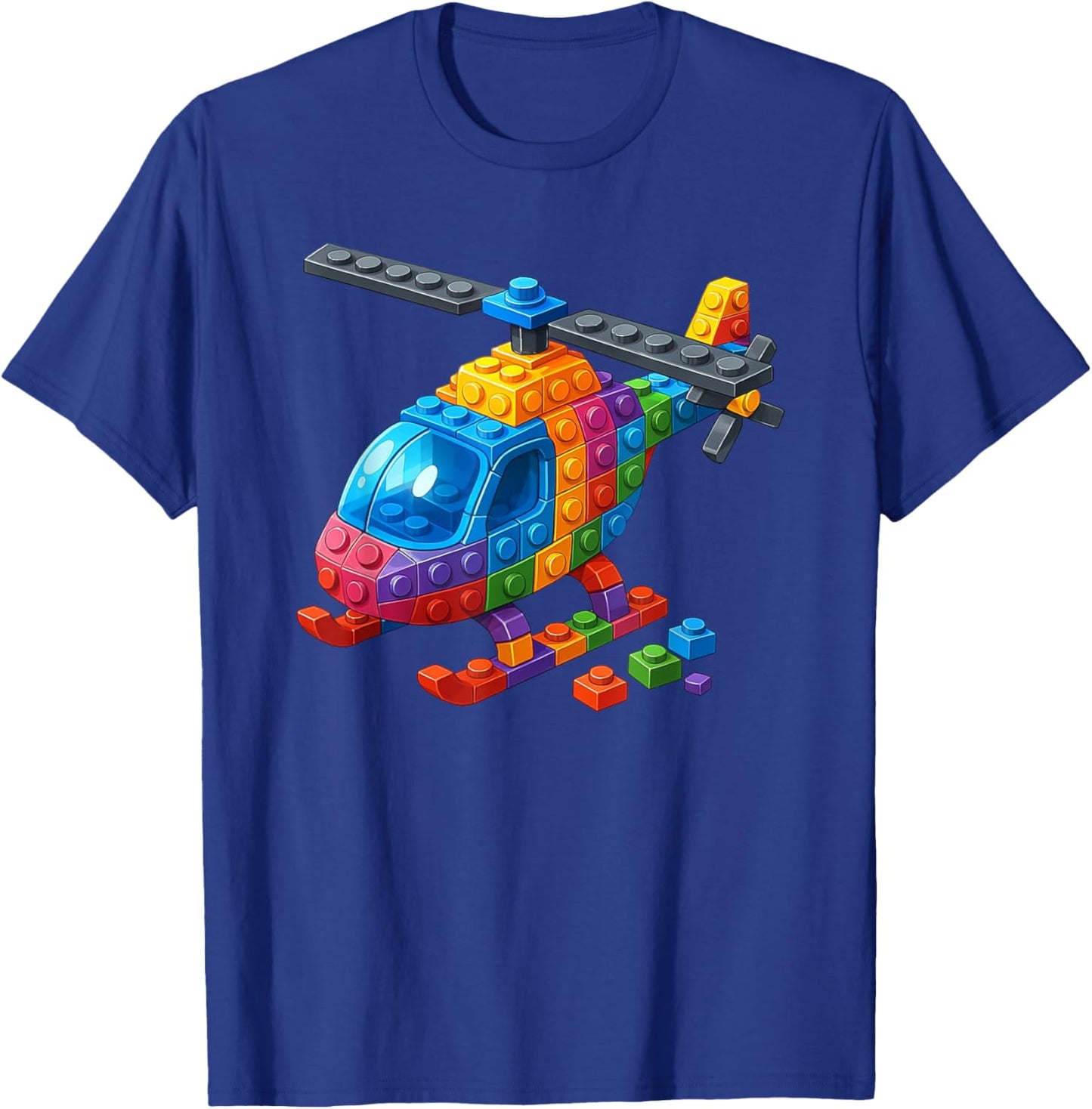 Master Builder Hélicoptère Blocs de construction Jouets pour garçons T-Shirt - T-Shirt | Royal