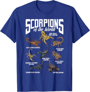 Scorpions Animals of the World Arachnology Animal Lover T-Shirt - T-Shirt | Royal