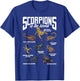 Scorpions Animals of the World Arachnology Animal Lover T-Shirt - T-Shirt | Royal