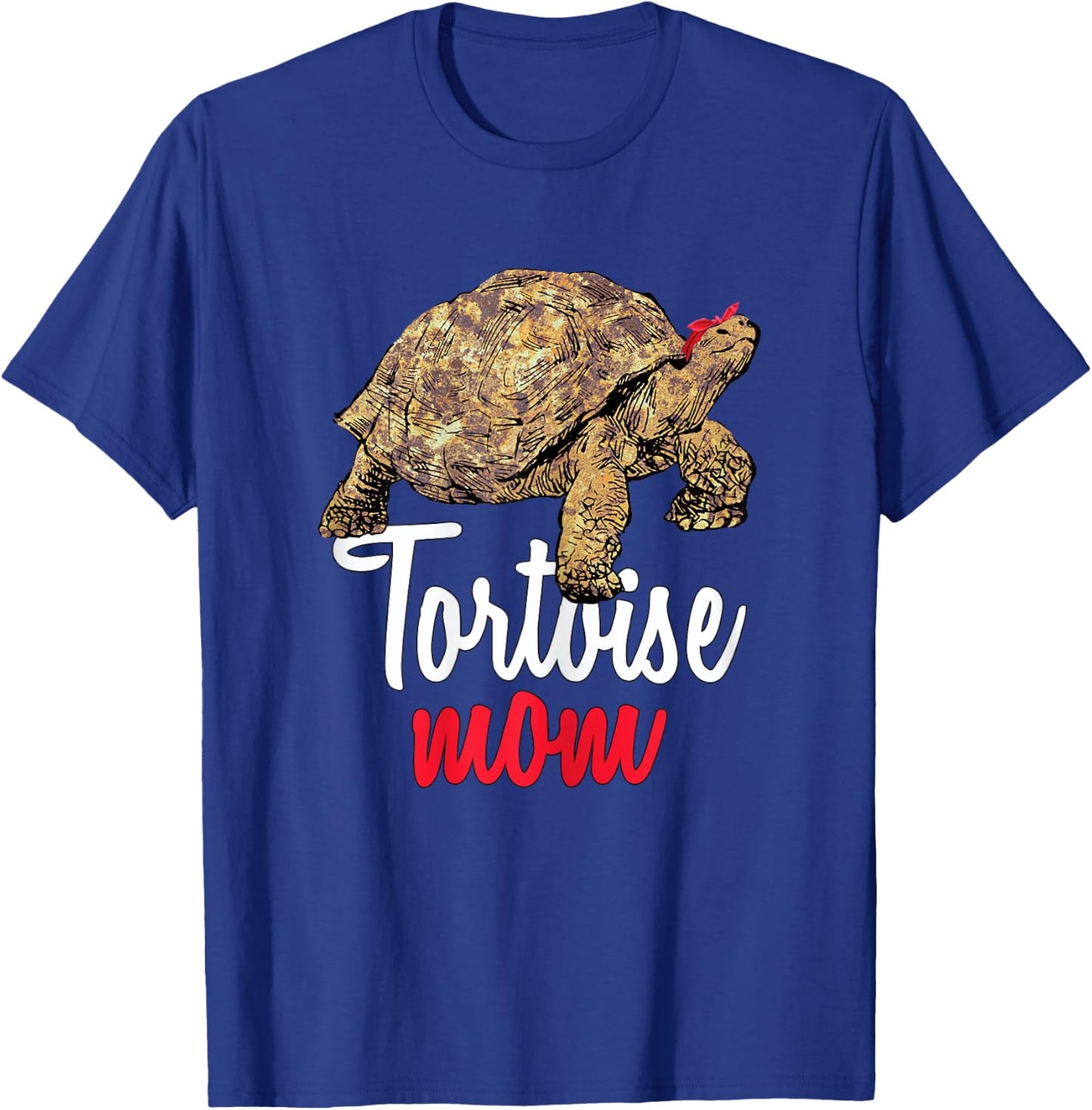 African Spurred Mom Sulcata Tortoise T-Shirt - T-Shirt | Royal