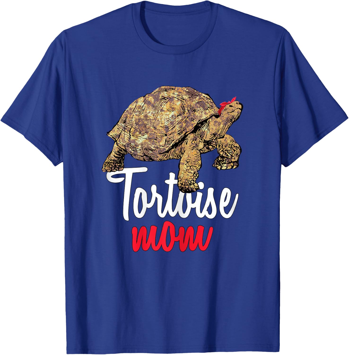 African Spurred Mom Sulcata Tortoise T-Shirt - T-Shirt | Royal