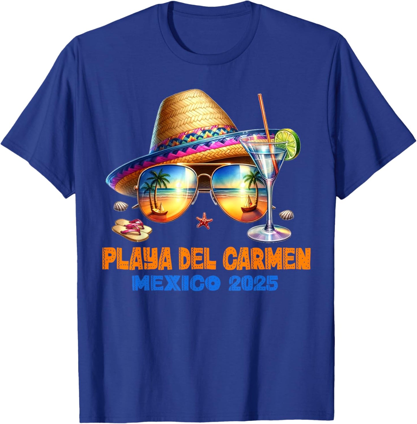 Playa del Carmen Mexico 2025 Vacation Matching Family Group T-Shirt - T-Shirt | Royal