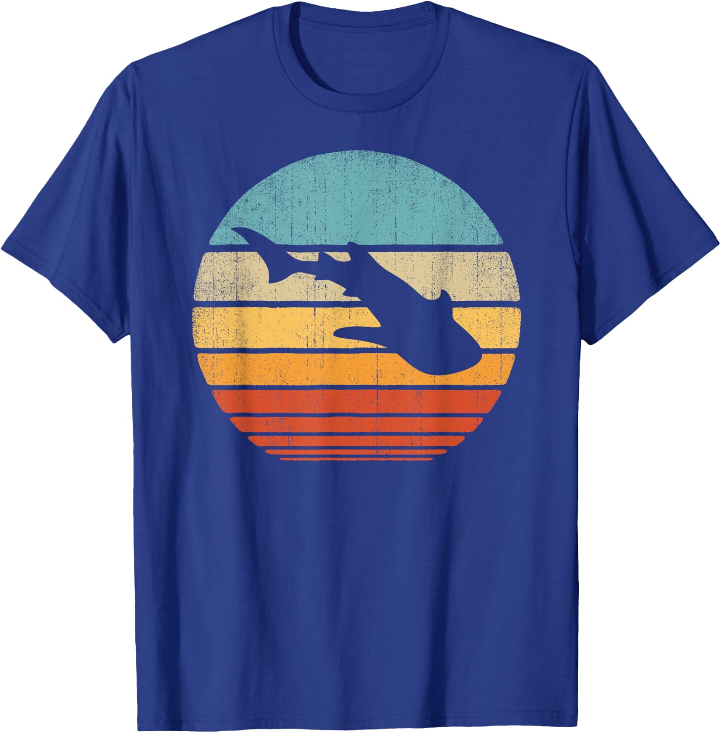 Whale Shark Retro Vintage 60s 70s Sunset Sea Animal Lovers T-Shirt - T-Shirt | Royal
