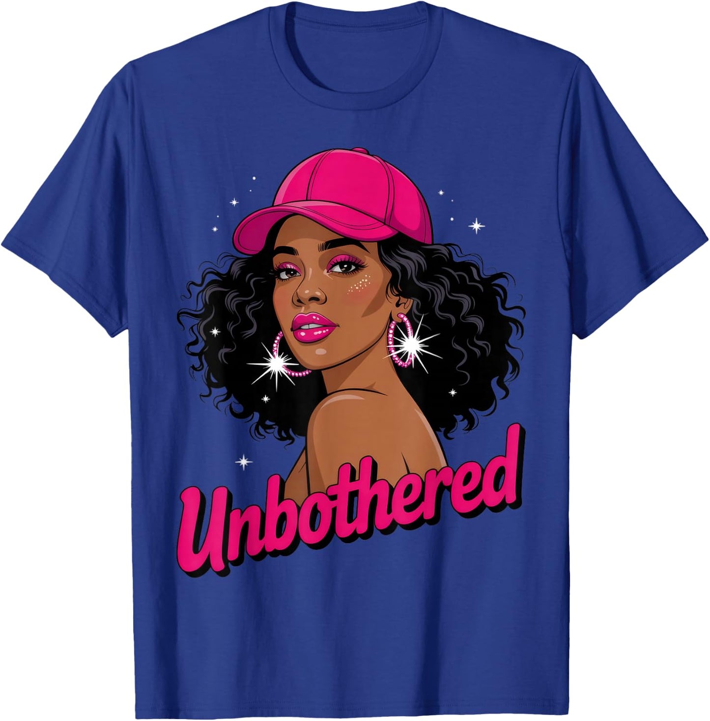 Unbothered Black Woman African American Afro Queen T-Shirt - T-Shirt | Royal