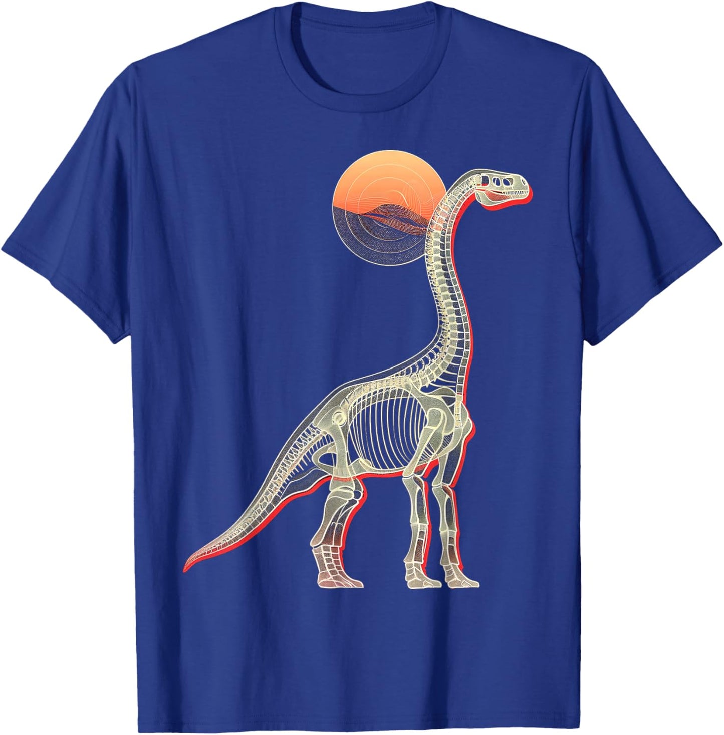 Iguanodon Dinosaur Motif Skeleton Art Iguanodon T-Shirt - T-Shirt | Royal