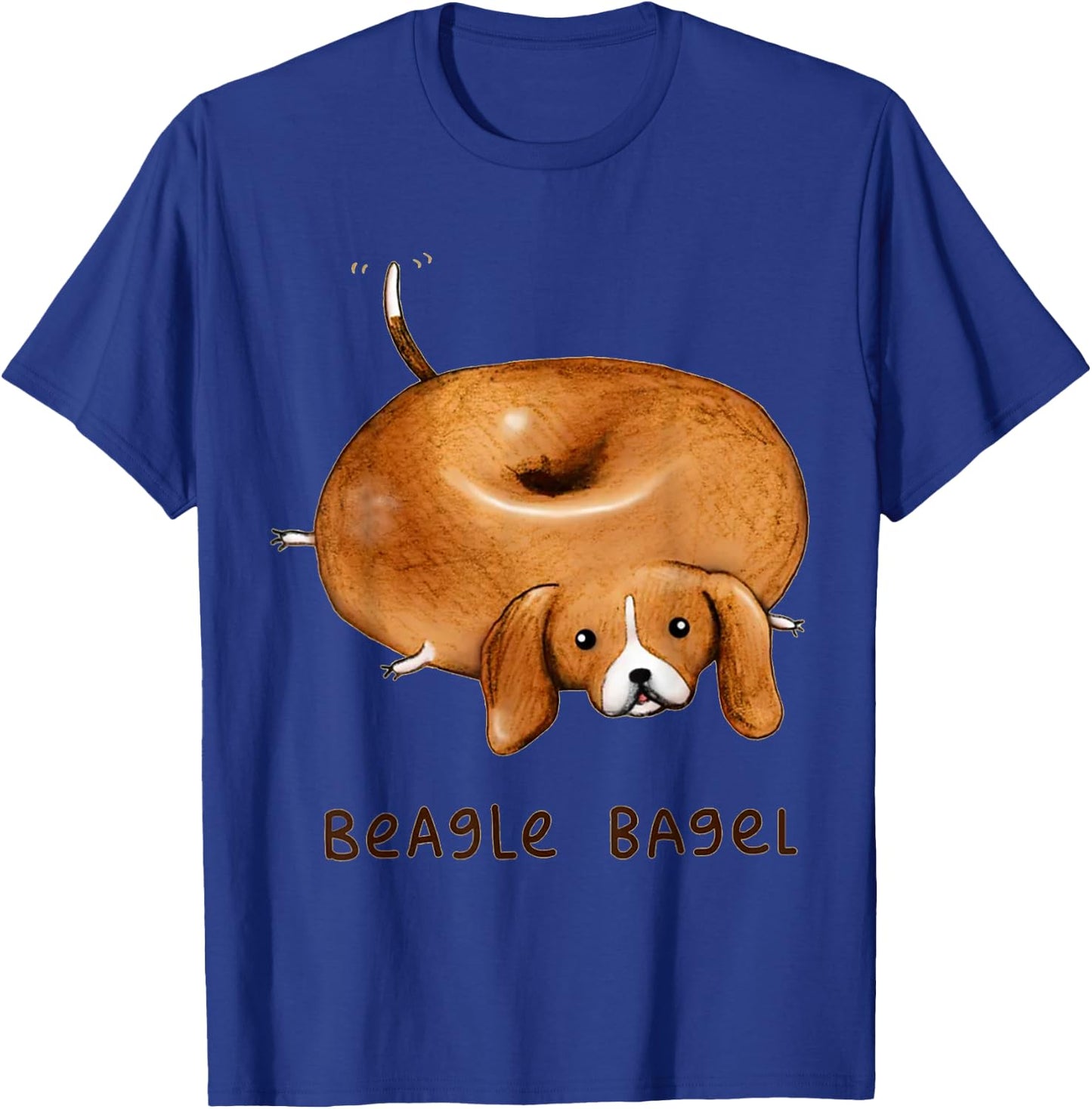 Beagle Bagel - Funny Cute Dog Women Kids T-Shirt - T-Shirt | Royal
