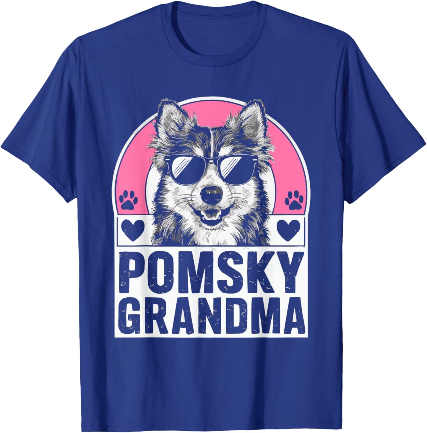 Pomsky Owner Dog Lover Puppy Pomeranian Siberian Husky T-Shirt - T-Shirt | Royal