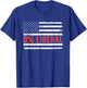 Zero Percent 0% Liberal Vintage USA Flag Pro Conservative T-Shirt - T-Shirt | Royal