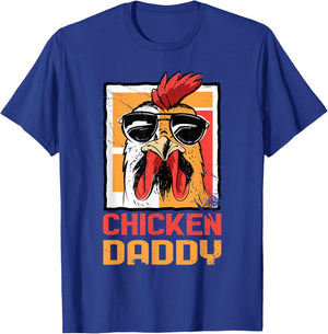 Chicken Daddy Funny Poultry Farmer Fathers Day T-Shirt - T-Shirt | Royal
