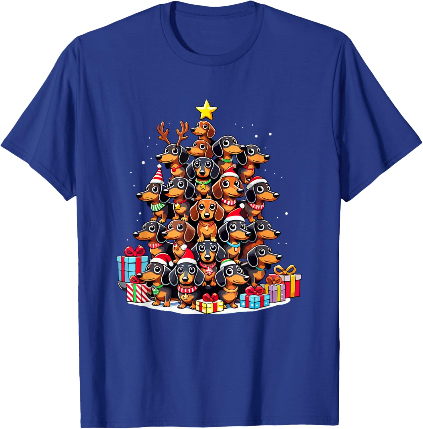 Christmas Tree Dachshund Sausage Dog Dachshunds Men Women Kids T-Shirt - T-Shirt | Royal