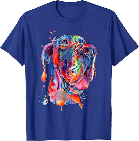 Great Dane Splash Art Dane T-Shirt - T-Shirt | Royal