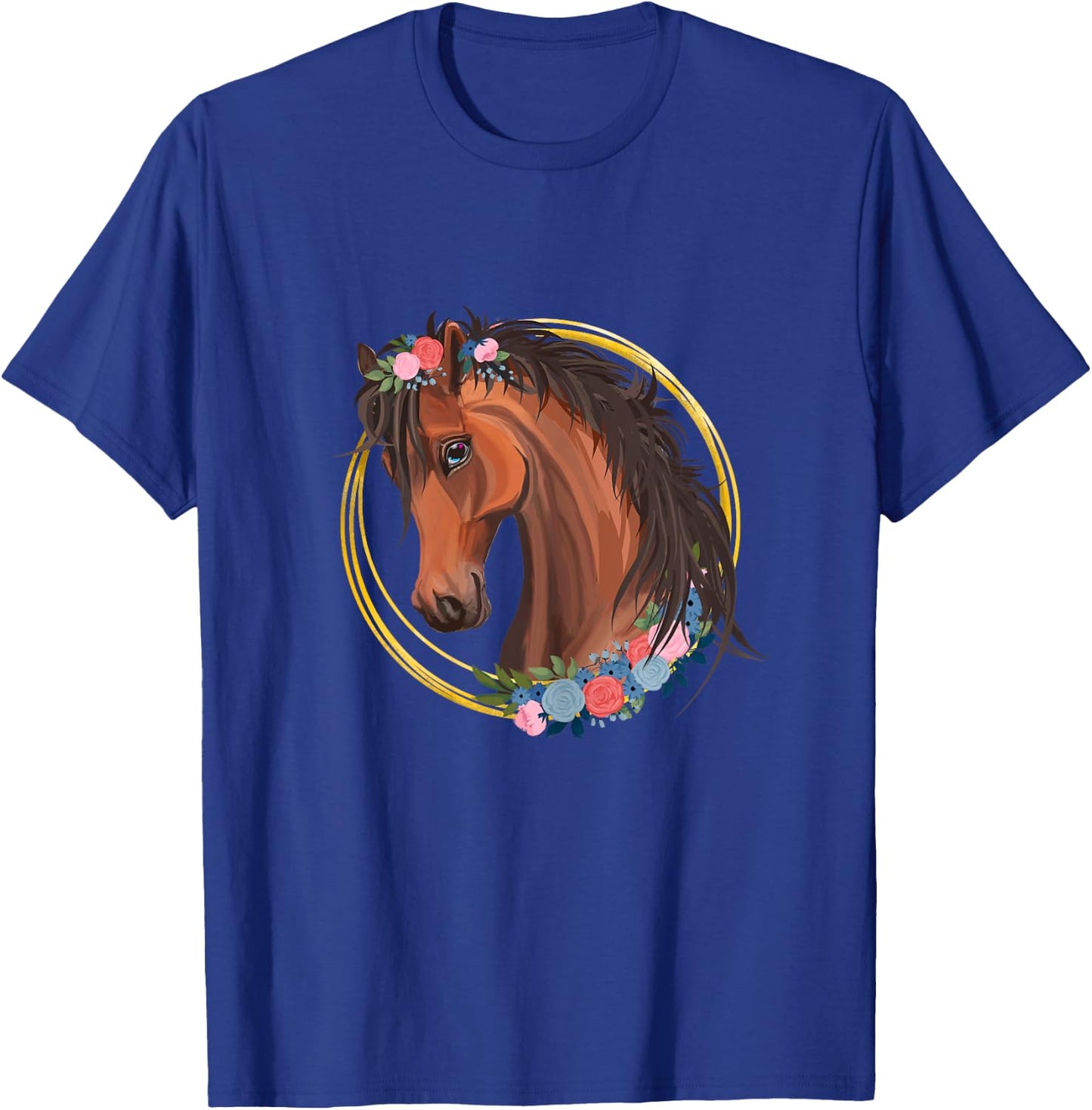 Horse Lover Shirt Girls Horseback Riding Equestrian Horse T-Shirt - T-Shirt | Royal