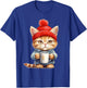 Cute kitten with his mug - La petit chat's coffee break Women Girls Kids T-Shirt - T-Shirt | Royal