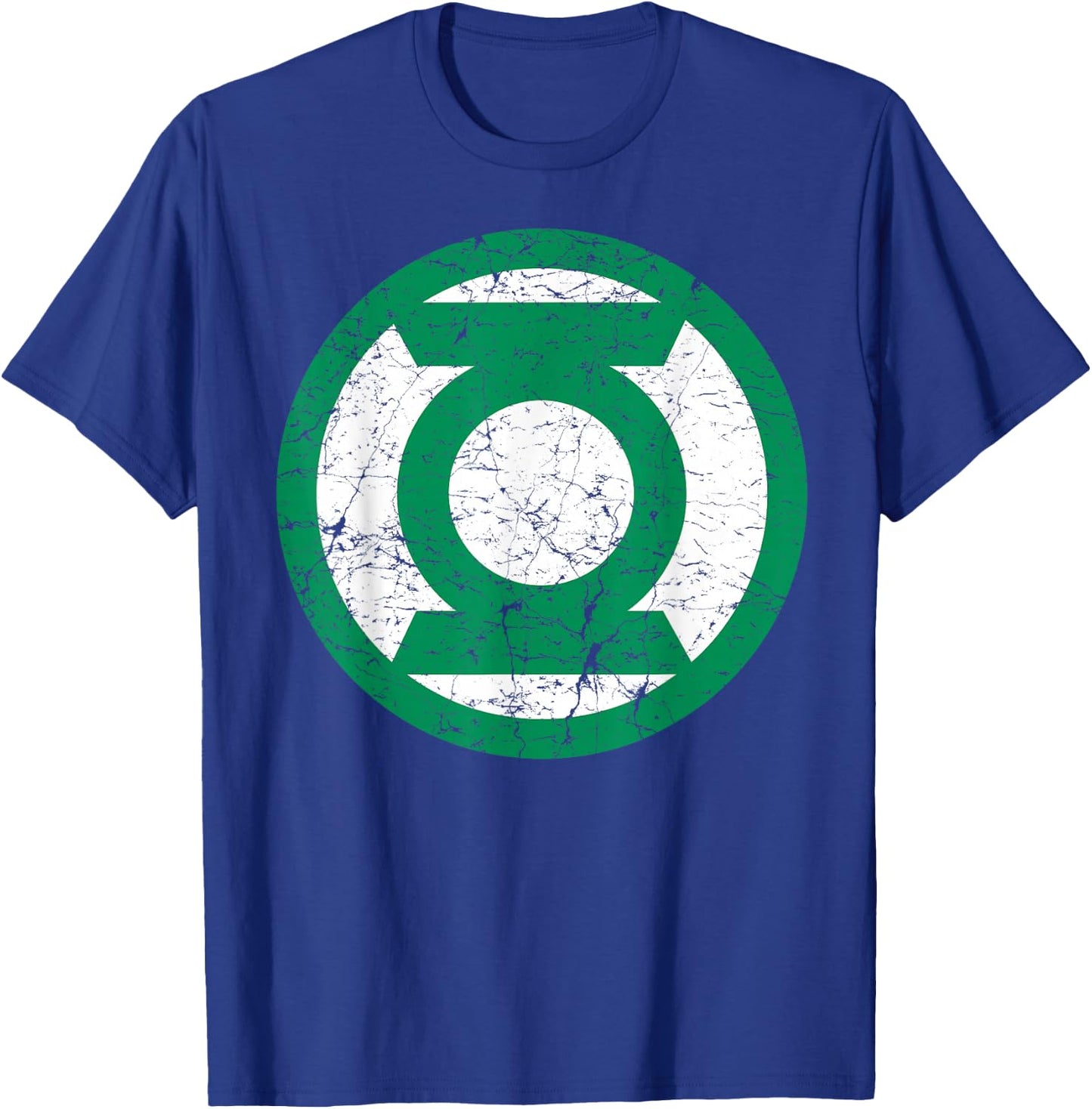 DC Green Lantern Logo Distressed T-Shirt - T-Shirt | Royal