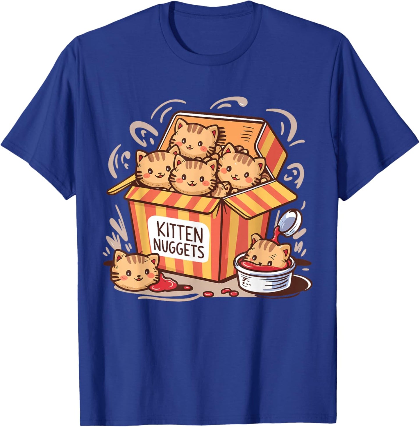 Kitten Nuggets Food Pun Cat Lover Chicken Nuggets T-Shirt - T-Shirt | Royal