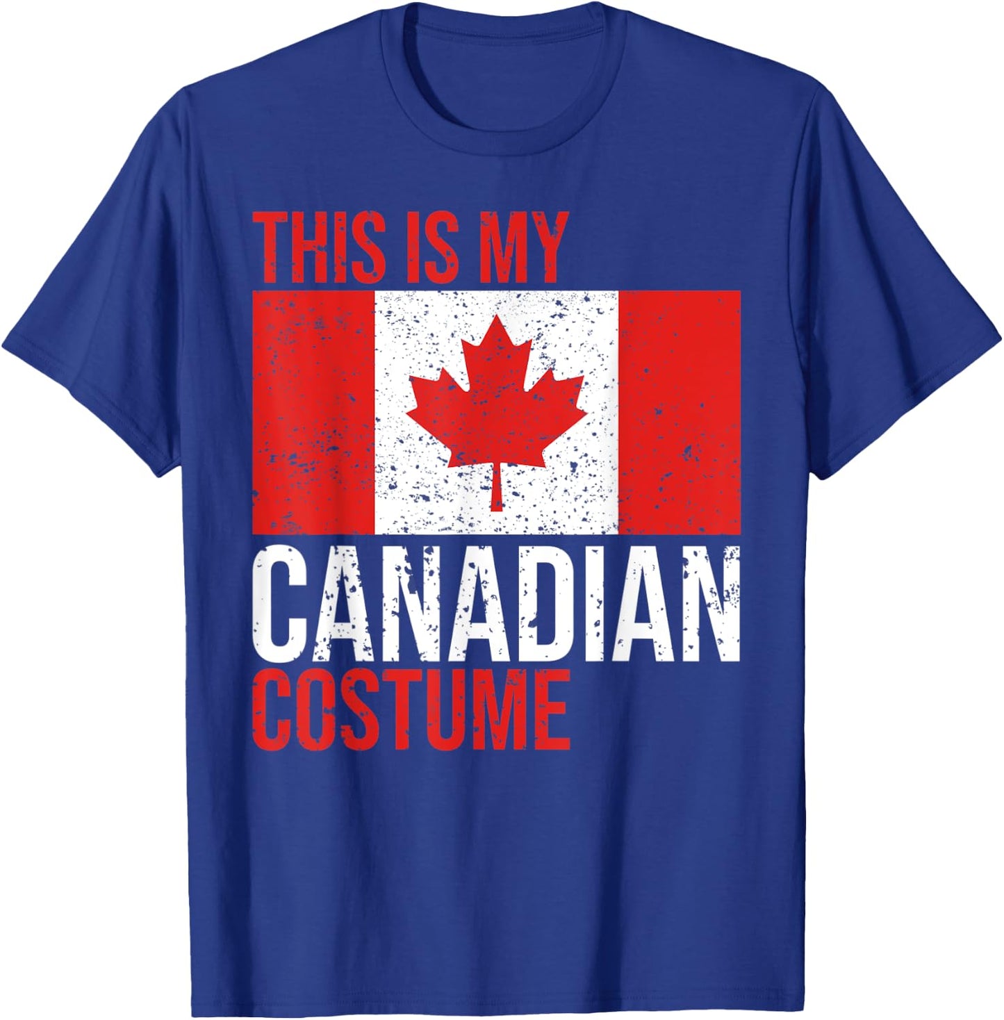Vintage This Is My Canadian Flag Costume for Halloween T-Shirt - T-Shirt | Royal