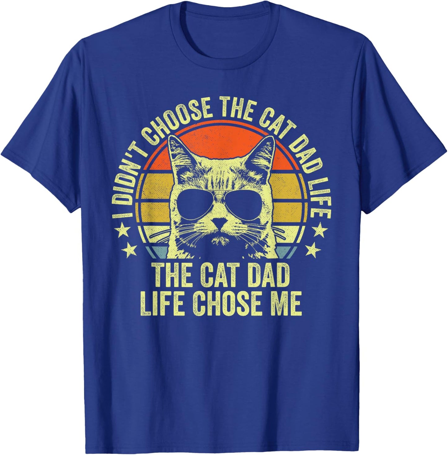 Cat Dad Shirt Funny Cat Daddy Father's Day Cat Dad T-Shirt - T-Shirt | Royal
