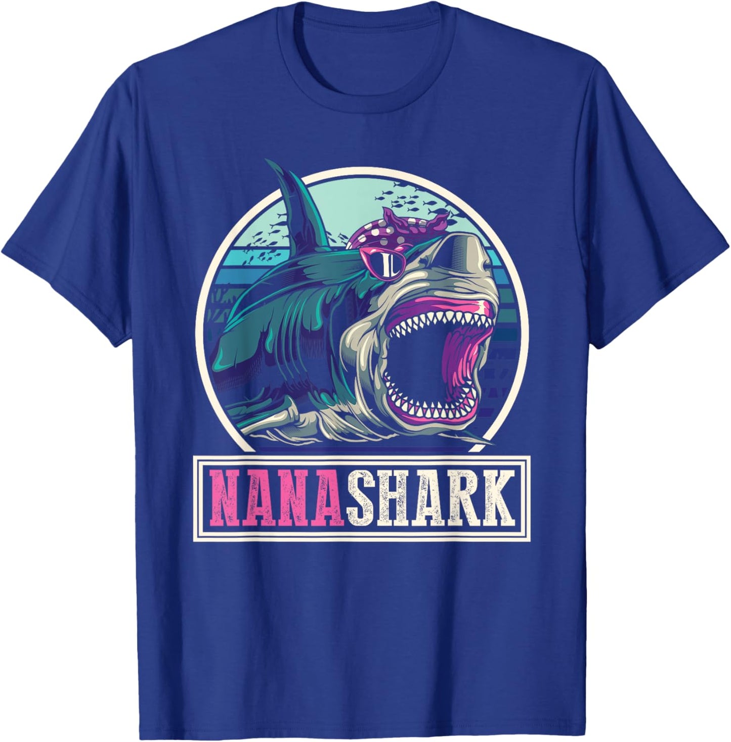 Grandmother Animal Sea Monster Grandma Women Gift Nana Shark T-Shirt - T-Shirt | Royal