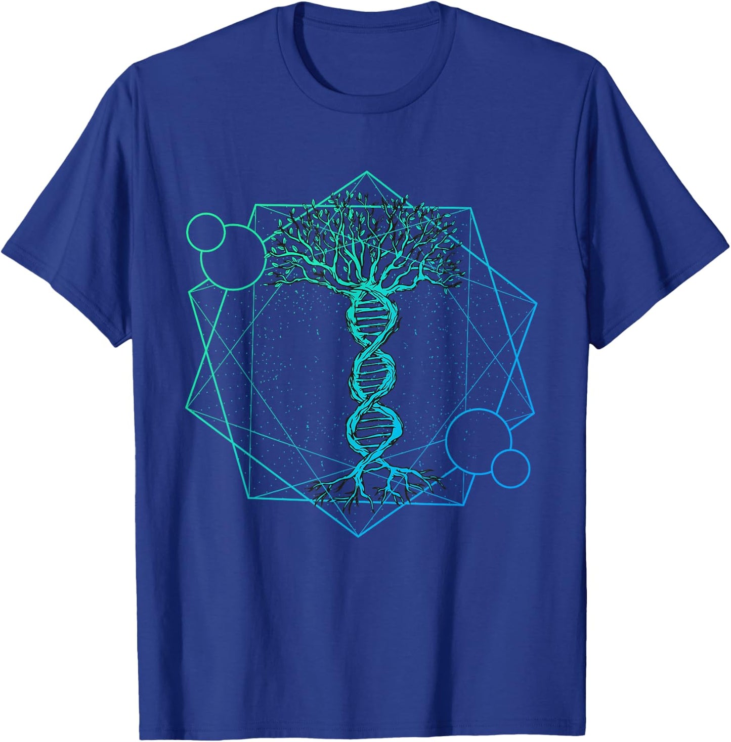 Geometric Triangle Tree Life DNA - Esoteric Geometry T-Shirt - T-Shirt | Royal