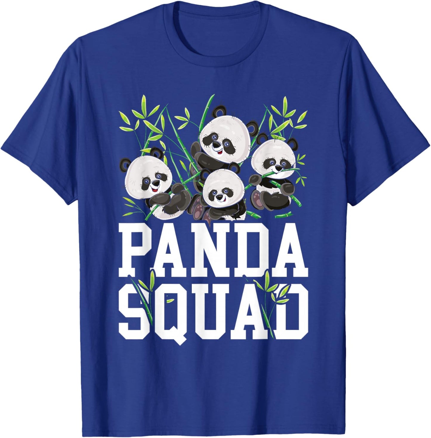Cute Panda Family Graphic Panda Squad T-Shirt - T-Shirt | Royal
