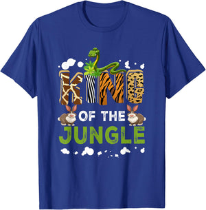 King Of The Jungle Zoo Safari Squad Family Birthday Party T-Shirt - T-Shirt | Royal
