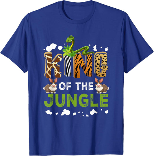 King Of The Jungle Zoo Safari Squad Family Birthday Party T-Shirt - T-Shirt | Royal