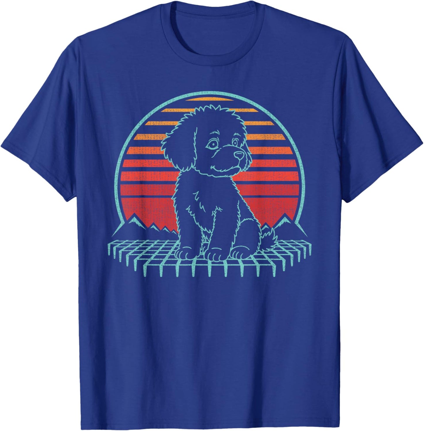 Bichon Frise Lover Dog Owner Retro Vintage 80s T-Shirt - T-Shirt | Royal