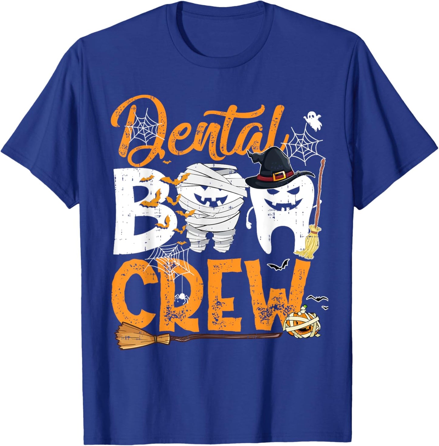 Dental Boo Crew Funny Dentist Assistant Halloween Costume T-Shirt - T-Shirt | Royal