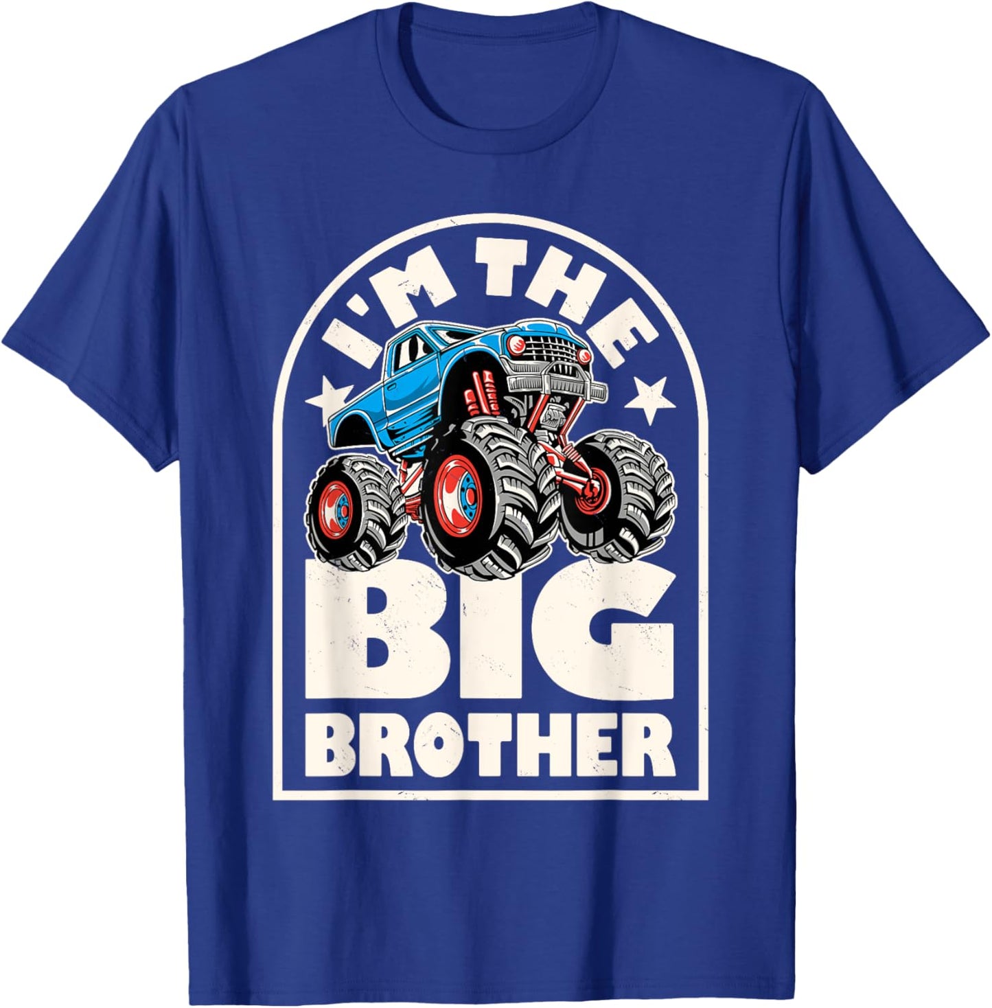 Monster Truck Brother Big Bro Family Matching Retro Racing T-Shirt - T-Shirt | Royal